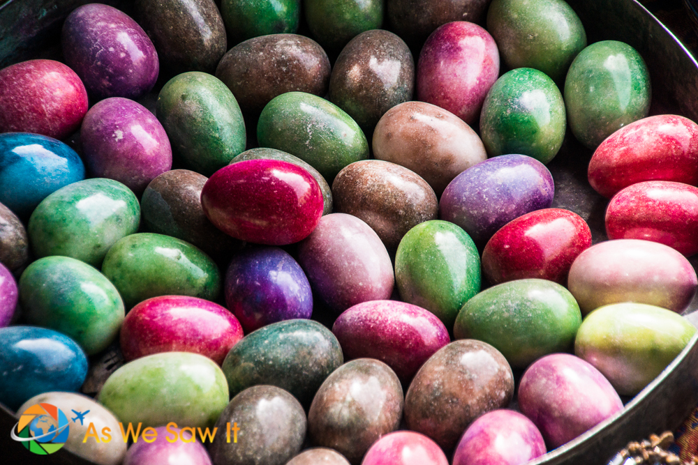 These marbled eggs, found in the Armenian quarter show the pagan celebration and idol worship is still alive in modern day Israel. 